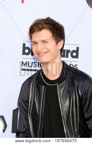 LAS VEGAS - MAY 21:  Ansel Elgort at the 2017 Billboard Music Awards - Arrivals at the T-Mobile Arena on May 21, 2017 in Las Vegas, NV
