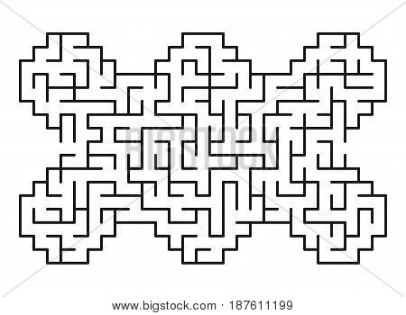 Abstract maze / labyrinth with entry and exit. Vector labyrinth 144.