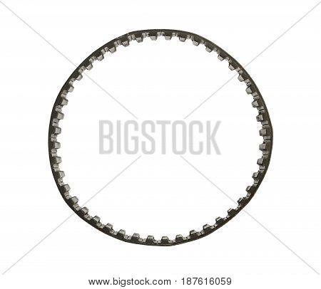 Timing belt circle isolated on white background