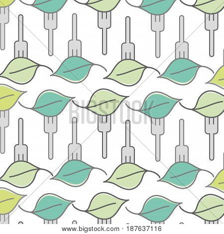 fresh leaf to prepair natural salad background, vector illustration