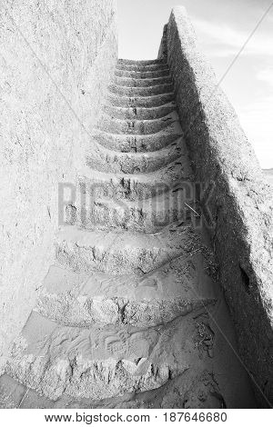 The Old Castle  Stairs  Dirty And Full Of Desert Sand