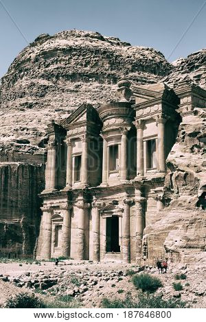 The Antique Site Of Petra In Jordan The Monastery