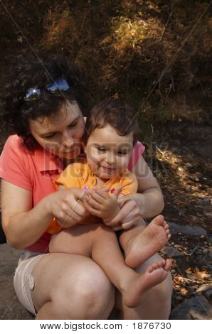 Gra z Toddler córka matki