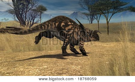 einiosaur i savanna