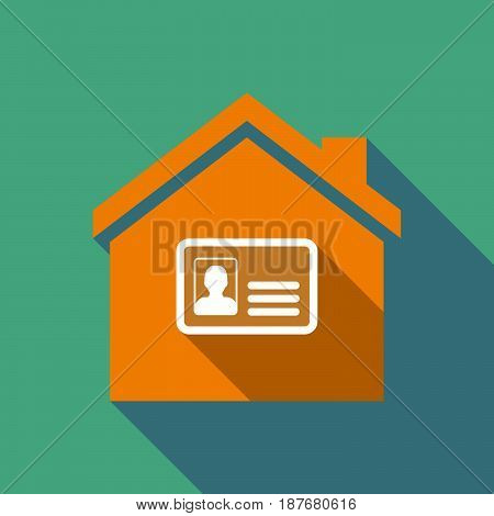 Long Shadow House With An Id Card