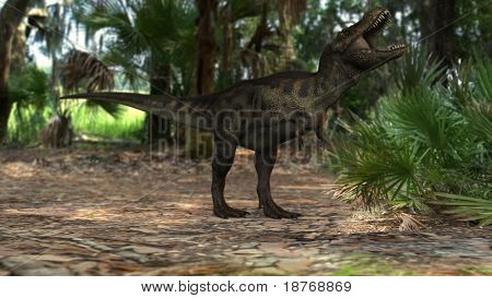 Tyrannosaurus im Dschungel