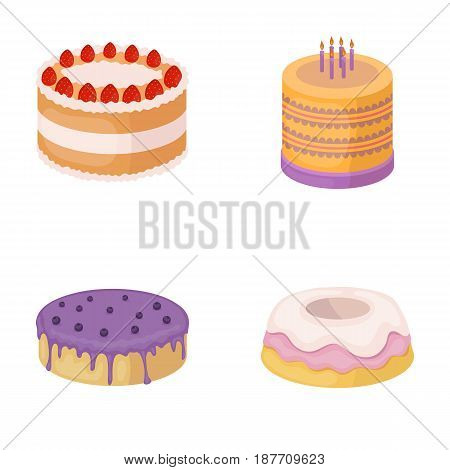 Sweetness, dessert, cream, treacle .Cakes country set collection icons in cartoon style vector symbol stock illustration .