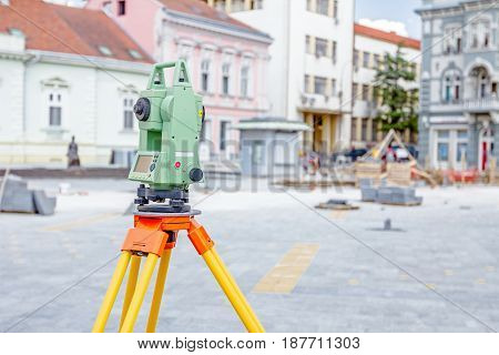 Surveyors ensure precise measurements before undertaking large construction projects.