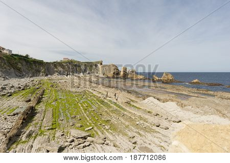 The Beach Of Arnia In Cantabria, Spain