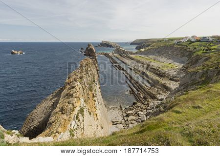 The Beach Of Arnia In Cantabria, Spain