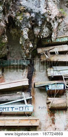 In Philipphines The  Typical Hanging Cemetery