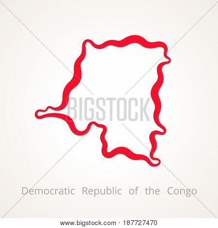 Democratic Republic Of The Congo - Outline Map