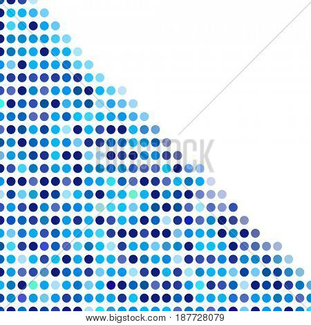 Mosaic background random dark and light blue circles, pattern polka dots, neutral versatile pattern for business techno style design. Decoration booklet, broadsheet, flysheet, poster, banner. 