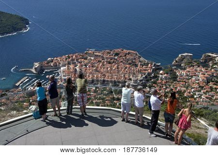Cable Car station on the hill Srd Connects old town Dubrovnik and hill Srd