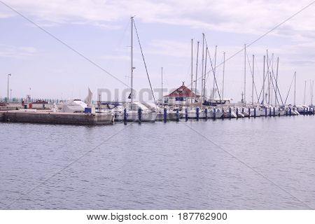 Port entrance of Cervia Emilia Romagna Italy