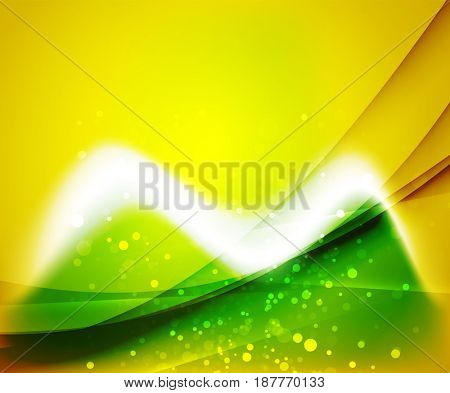 Shiny wave, magic light efffect abstract background