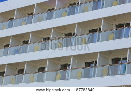 IJmuiden the Netherlands -April 30th 2017: Aida Sol detail of passenger cabins