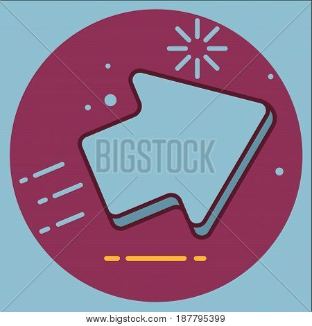 Arrow Icon in trendy flat style isolated on grey background. Arrow symbol for your web site design, logo, app, UI.