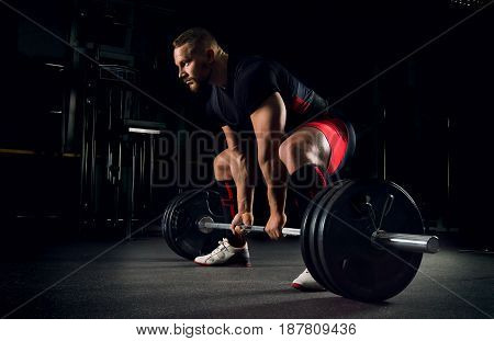 Athlete Is Prepared To Perform An Exercise Called Deadlift