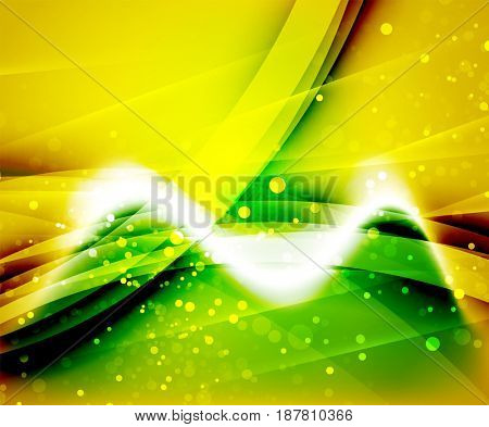 Shiny wave, magic light efffect abstract background