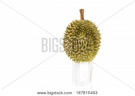 Ripe of Durian fruit isolated on white background
