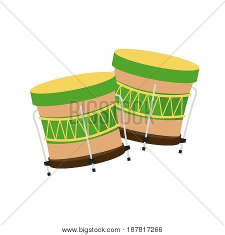 drum instrument of brazil musical vector illustration