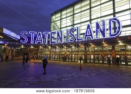 The Staten Island Ferry Terminal in Manhattan - South Ferry -  2017