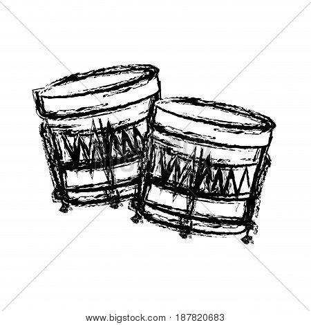 brazilian samba batucada drum instrument music vector illustration