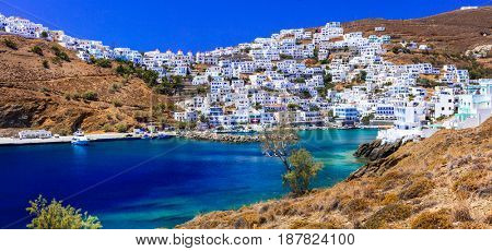 Traditional Greece - beautiful Astypalea island. View of Chora village