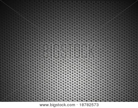 mesh metal structure shaded on corners