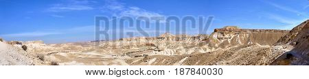 Panoramic View Of Canyon Ein Avdat