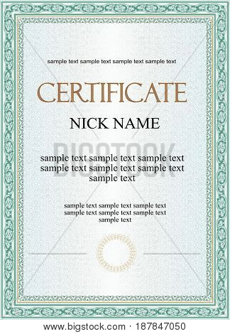 Vector pattern that is used in certificate and diplomas