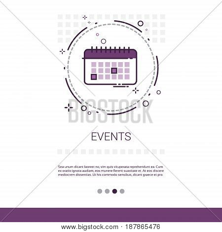 Time Management Timing Events Web Banner With Copy Space Vector Illustration
