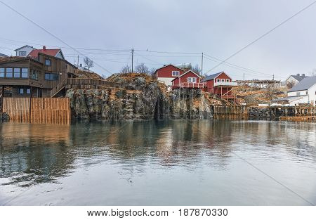 Picture of Traditional Norwegian Fishing Village at Lofoten