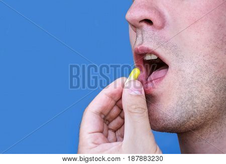 The Man Swallows The Medicine.