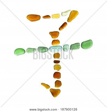 Sea Glass Mosaic - Chinese Character