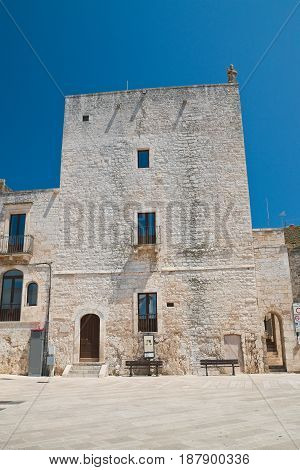 Norman swabian tower. Cisternino. Puglia. Southern Italy.