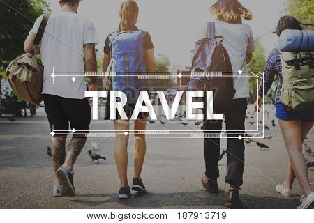 Young people travel adventure journey life