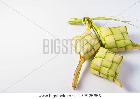 Ketupat (Rice Dumpling). Ketupat is a natural rice casing made from coconut leaf.