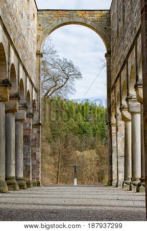 The Monastery ruins in Paulinzella in Thuringia Germany