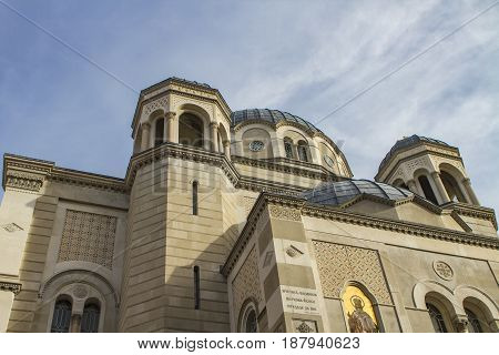 View at Saint Spyridon Church in Trieste, Italy