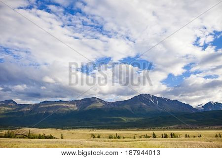 Kurai Steppe. Altai Nature Mountain Landscape. Russia