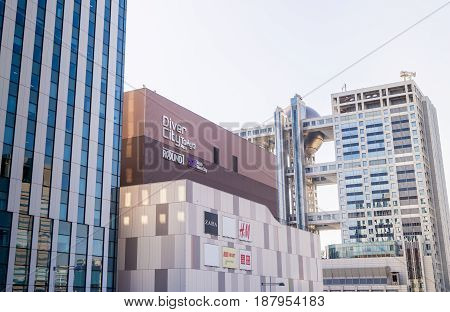 Tokyo Japan - May 2 2017: Diver City Shopping mall in Odaiba island.