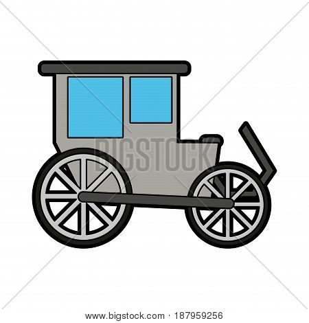 carriage wagon icon image vector illustration design
