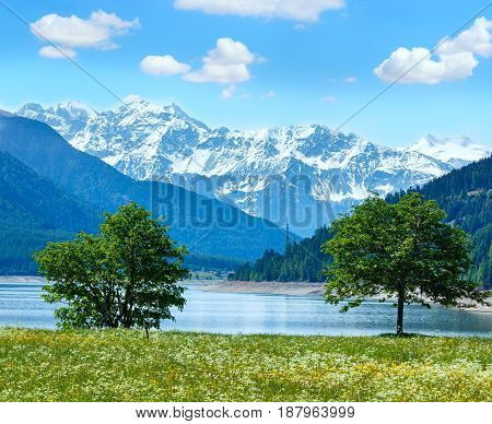 Reschensee Summer Landscape (italy).