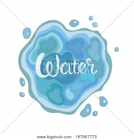 water puddle water splash water drop isolated on white
