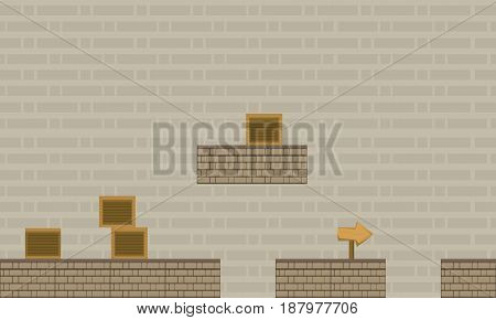 Wall game background style vector art collection stock