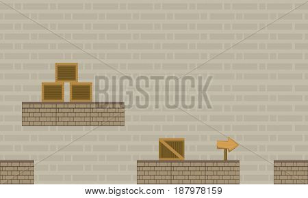 Collection stock game background with box vector art