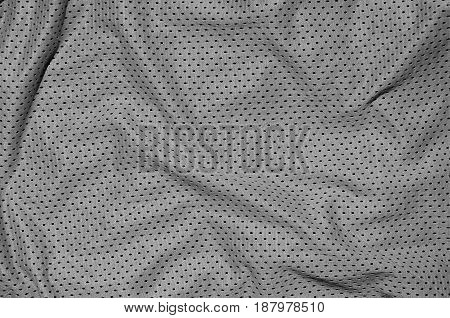 Close Up Of Grey Polyester Nylon Sportswear Shorts To Created A Textured Background