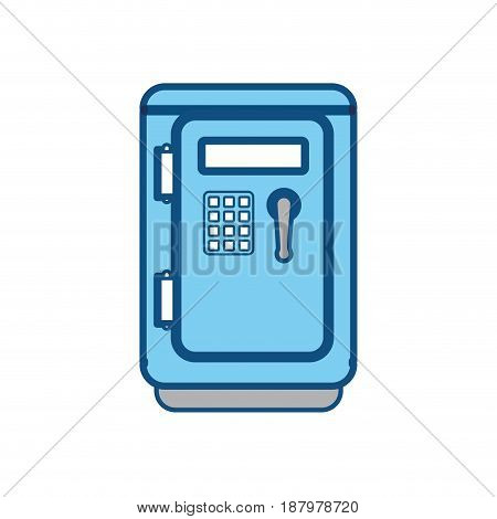 metal strong box to save money, vector illustration
